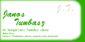janos tumbasz business card